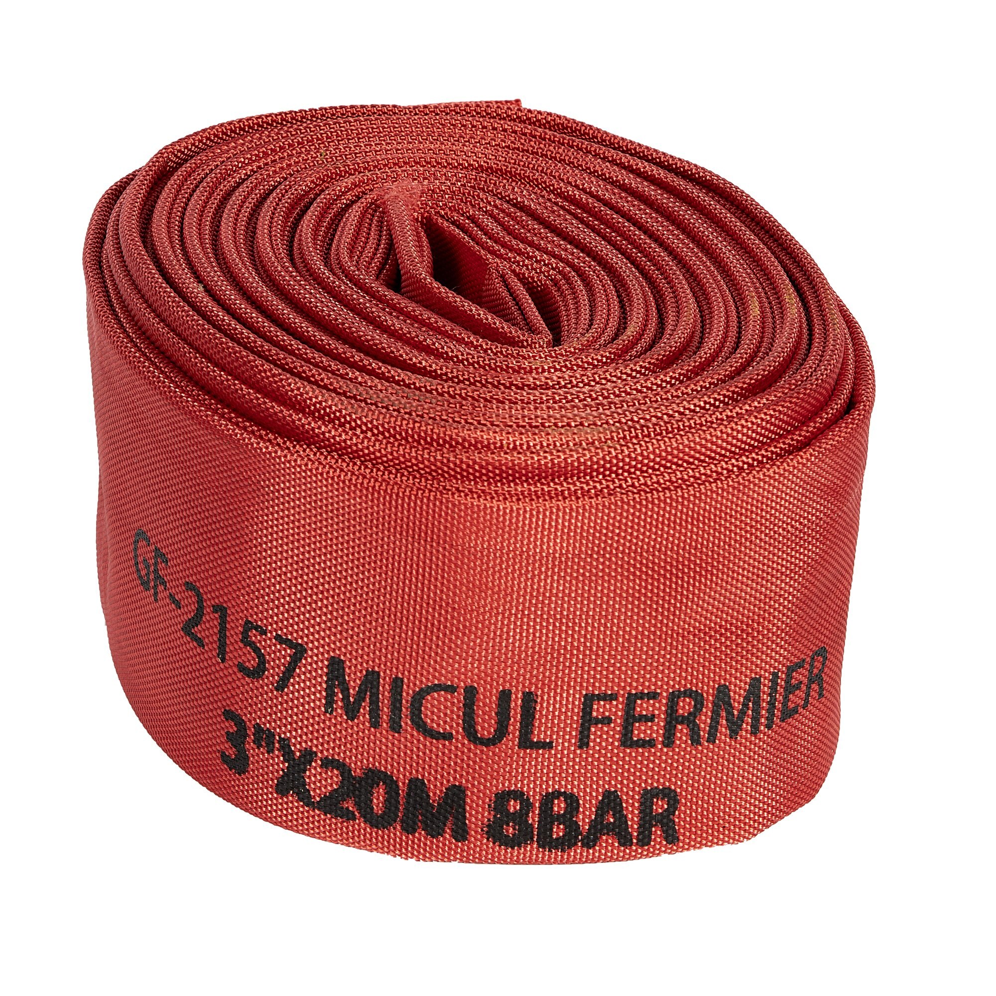 Furtun pompier 3 toli, 20m, 8 bar, fara capete rosu Micul Fermier