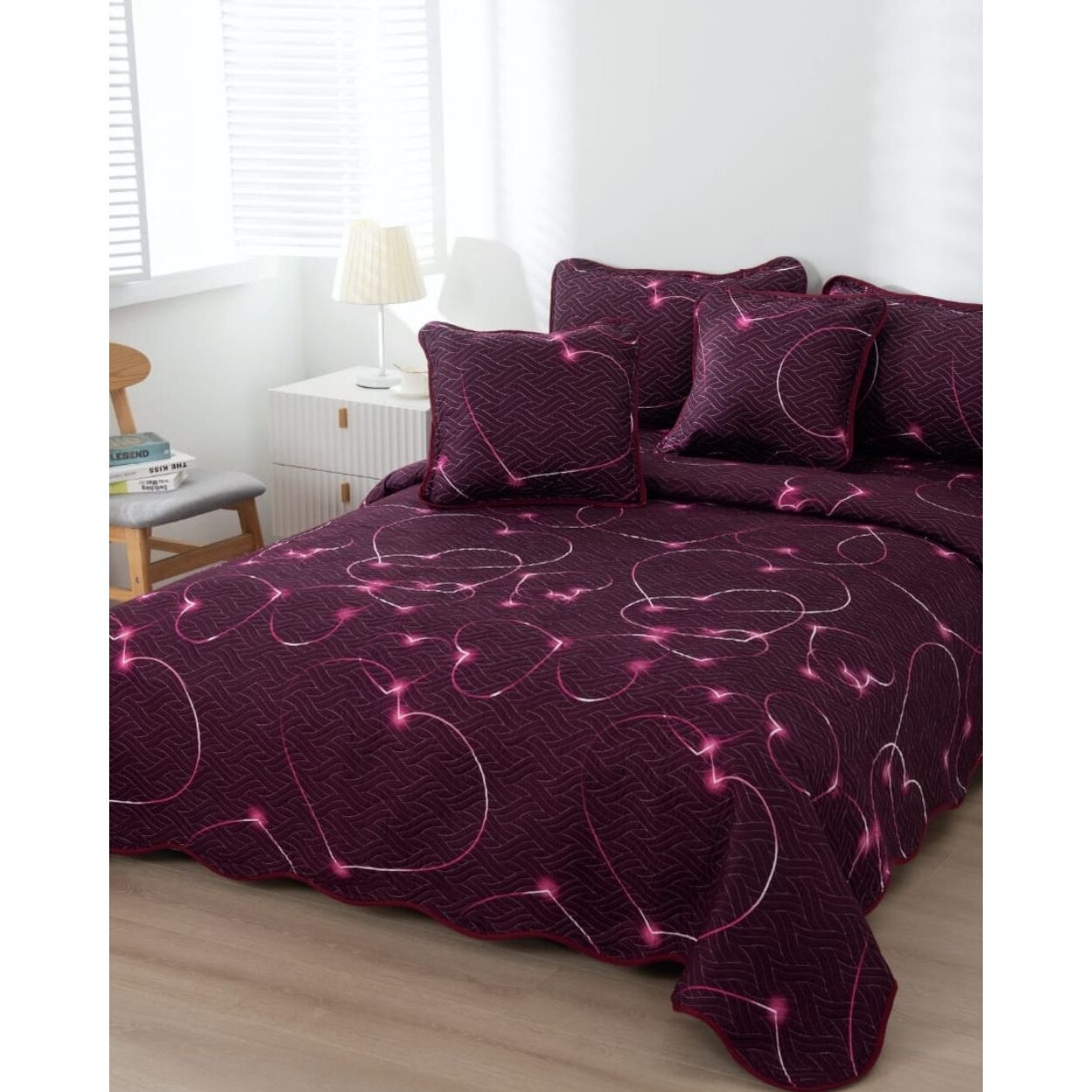 Cuvertura de Pat cu 2 Fete, 5 Piese, Bumbac Finet, CVP5-20