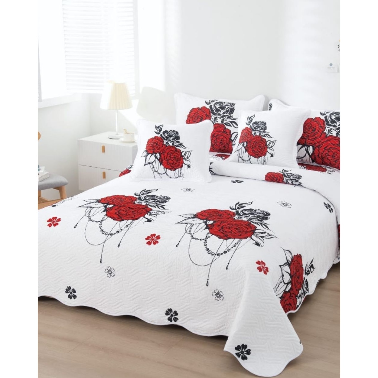 Cuvertura de Pat cu 2 Fete, 5 Piese, Bumbac Finet, CVP5-30