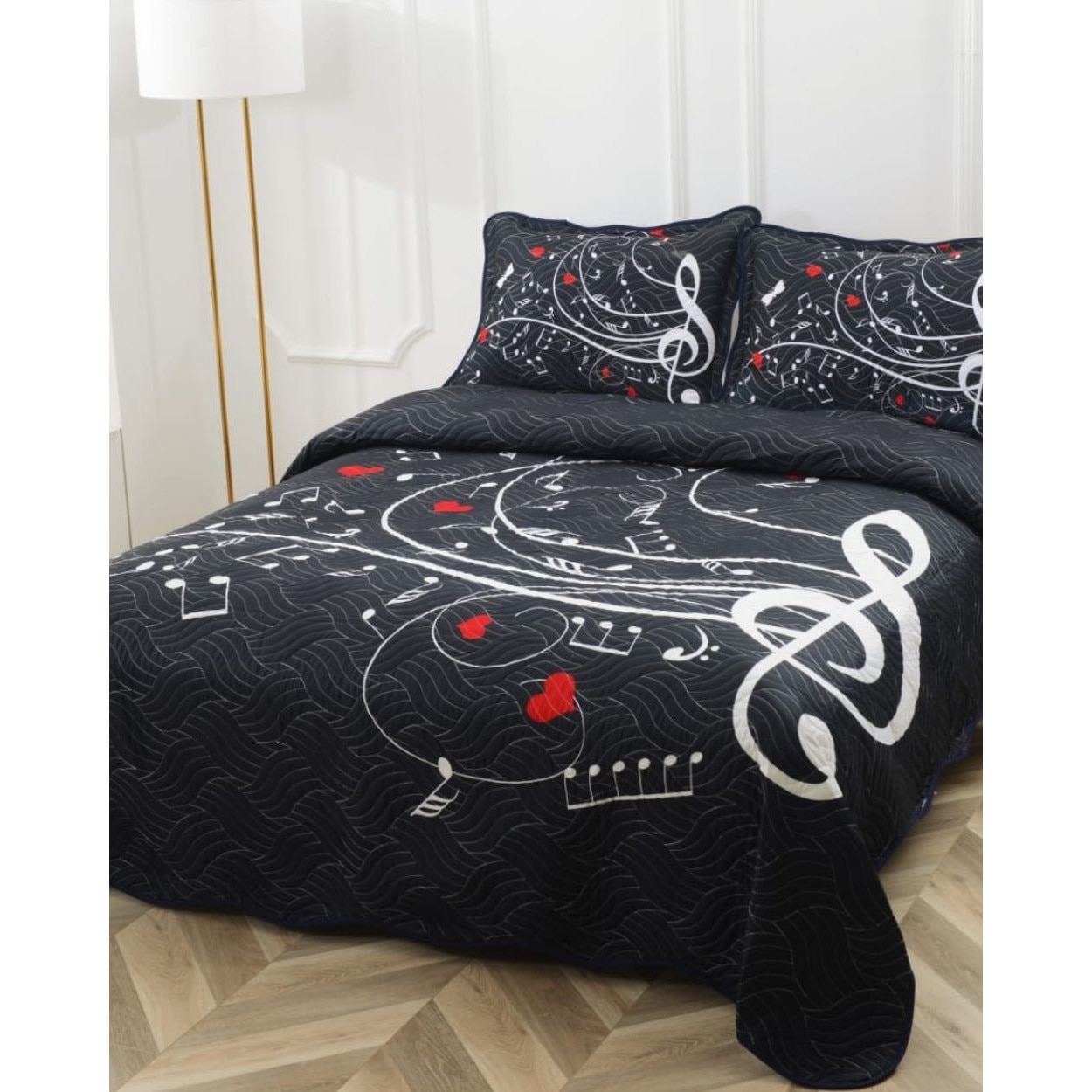 Cuvertura de Pat cu 2 Fete, 3 Piese, Bumbac Finet, CVP3-06