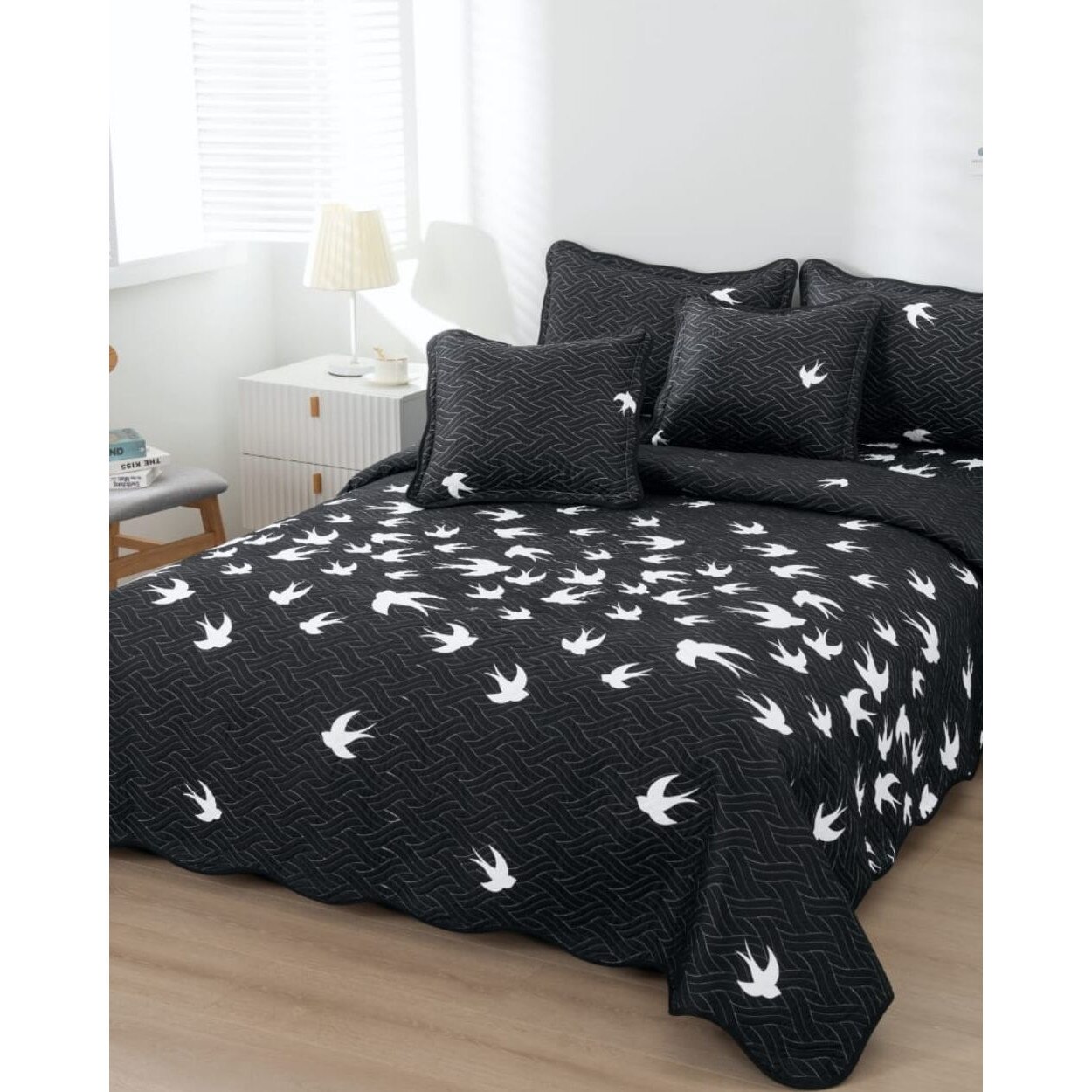 Cuvertura de Pat cu 2 Fete, 5 Piese, Bumbac Finet, CVP5-22