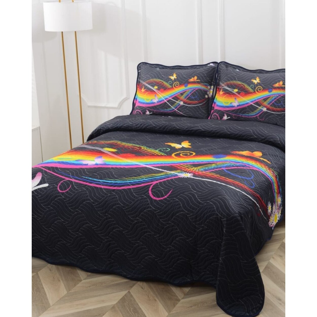 Cuvertura de Pat cu 2 Fete, 3 Piese, Bumbac Finet, CVP3-08