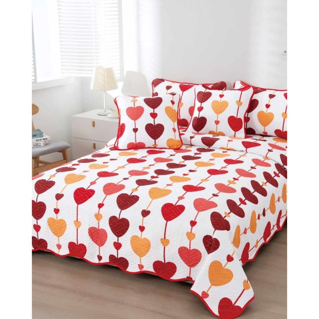 Cuvertura de Pat cu 2 Fete, 5 Piese, Bumbac Finet, CVP5-28