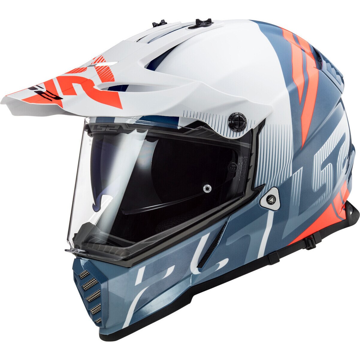 Casca moto, LS2, MX436 EVOLINE, Protectie UV, ABS, Cobalt, XXL (63-64cm)