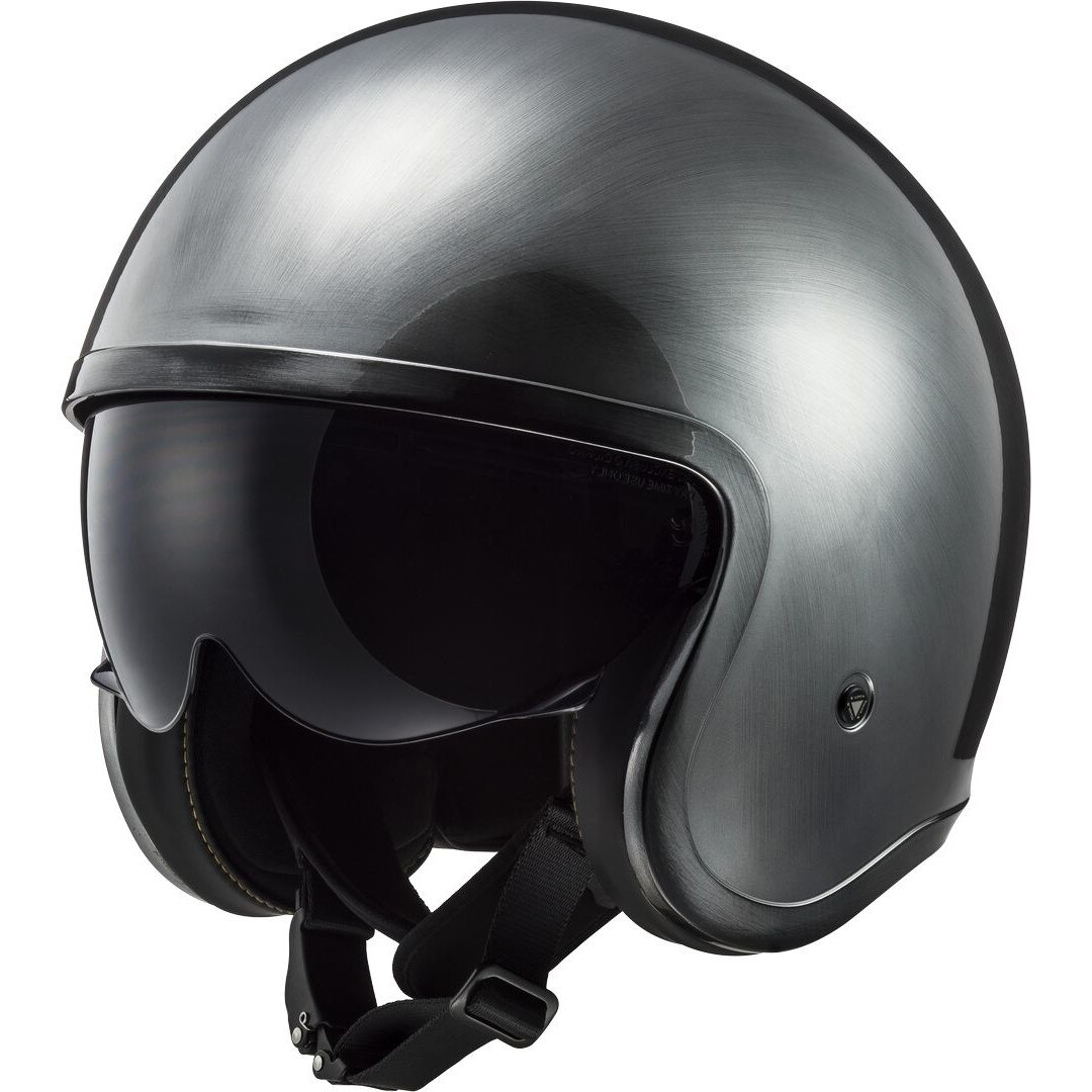 Casca moto, LS2, OF599 JEANS, Protectie UV, Rasina termoplastica, Gri, M