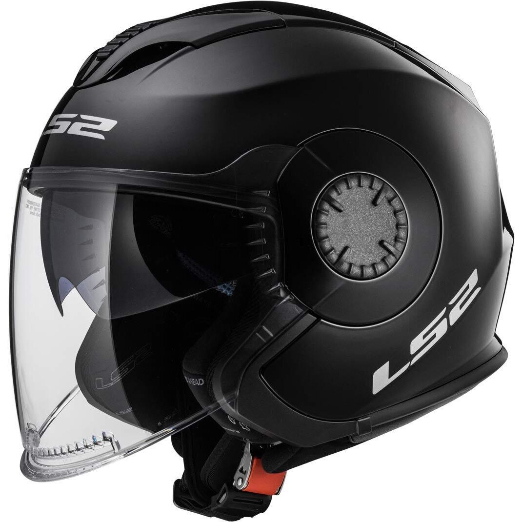 Casca moto, LS2, OF570 , Protectie UV, Rasina termoplastica, Negru, XXL (63-64cm)