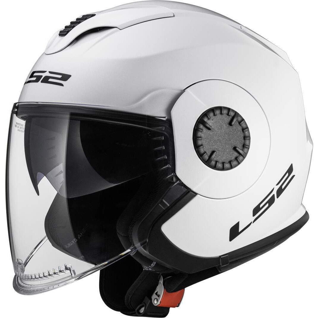 Casca moto, LS2, OF570 , Protectie UV, Rasina termoplastica, Alb, XXL (63-64cm)
