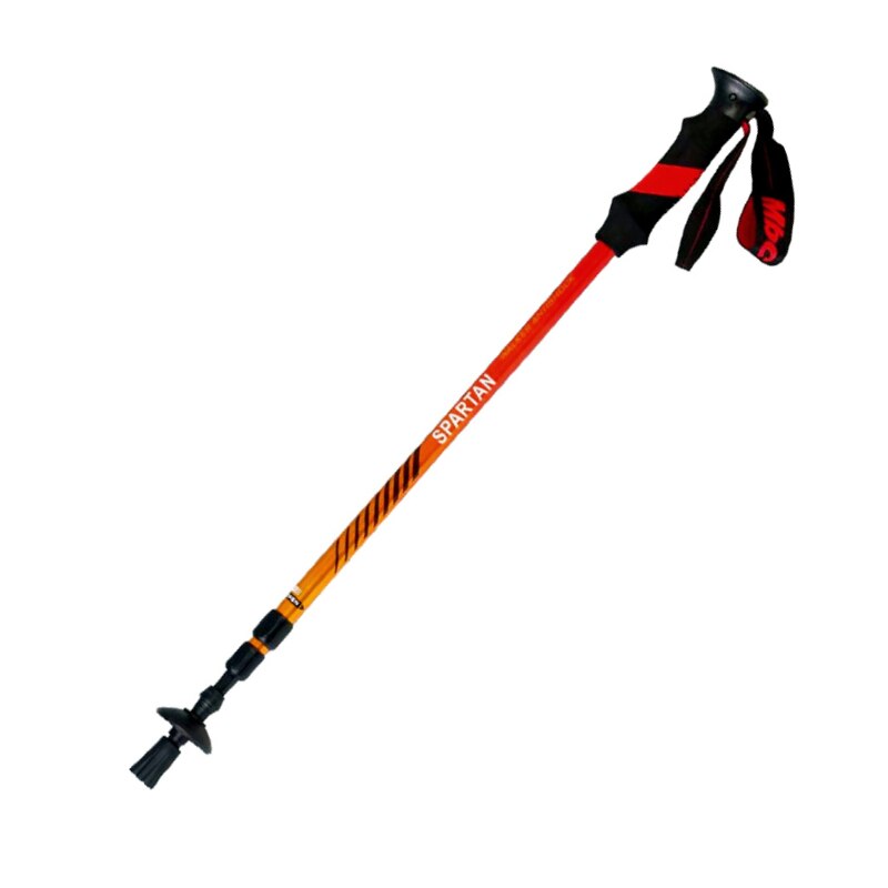 Bat de trekking, Spartan, Carbon, 65 - 135 cm, 3 segmente, aluminiu, maner EVA, reglabil, pliabil, sistem anti-soc