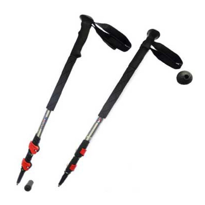 Set doua bete de trekking, Spartan, Alpen, 65 - 135 cm, 3 segmente, aluminiu, maner EVA, include accesorii pentru zapada