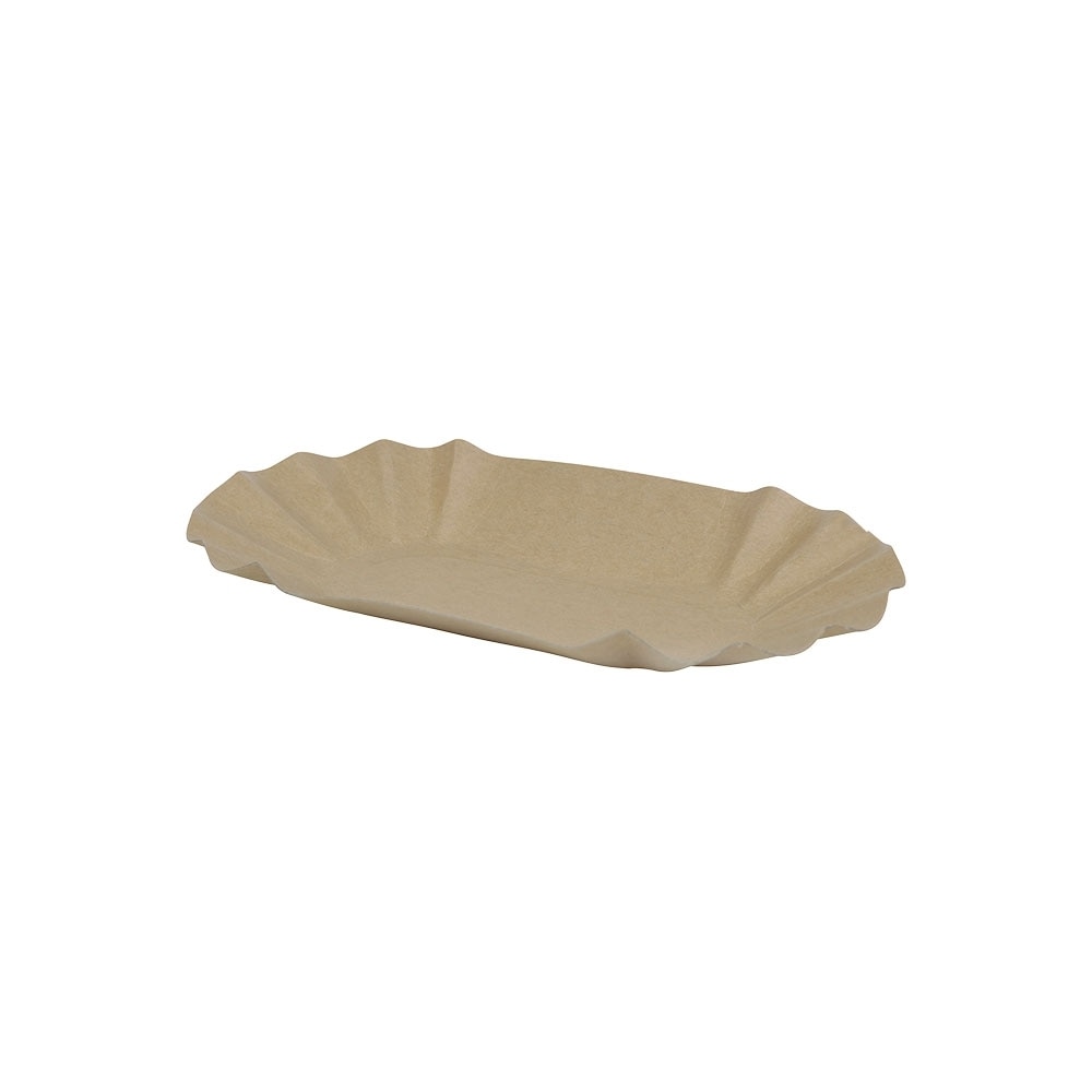 Set 250 barci biodegradabile, carton maro, 19.5x11x3.2 cm