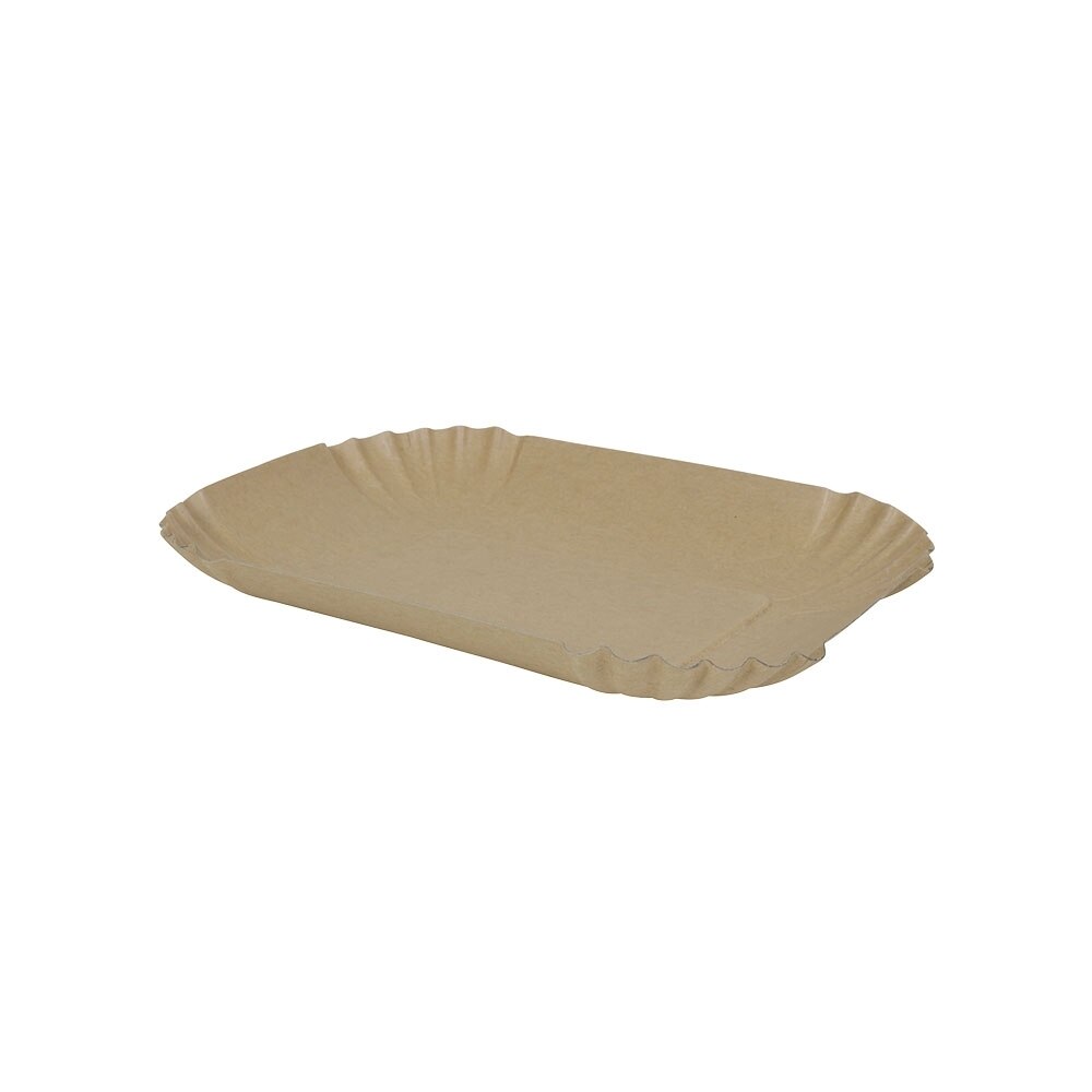 Set 250 barci biodegradabile, carton maro, 18x13x3 cm