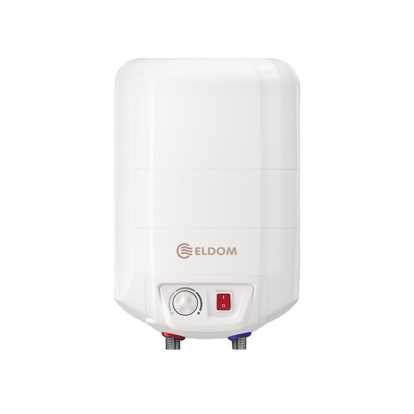 Boiler electric Eldom 10 litri, 2000 W, montare deasupra chiuvetei, email durabil de zirconiu si protectie catodica impotriva coroziunii