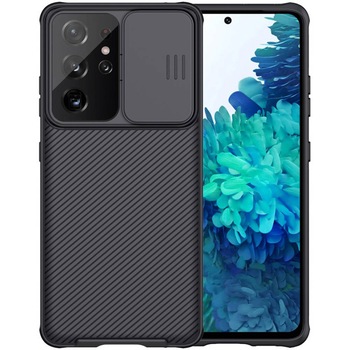 Husa Nillkin cu protectie camera pentru Samsung Galaxy S21 Ultra, Shield, Camera Acoperita Anti Spy, Lens Cover, Protectie completa, Top Quality, Negru Husa Nillkin cu protectie camera pentru Samsung Galaxy S21 Ultra, Shield, Camera Acoperita Anti Spy, Lens Cover, Protectie completa, Top Quality, Negru