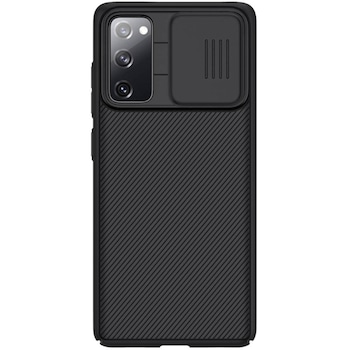 Husa Nillkin cu protectie camera pentru Samsung Galaxy S20 FE, Shield, Camera Acoperita Anti Spy, Lens Cover, Protectie completa, Top Quality, Negru Husa Nillkin cu protectie camera pentru Samsung Galaxy S20 FE, Shield, Camera Acoperita Anti Spy, Lens Cover, Protectie completa, Top Quality, Negru