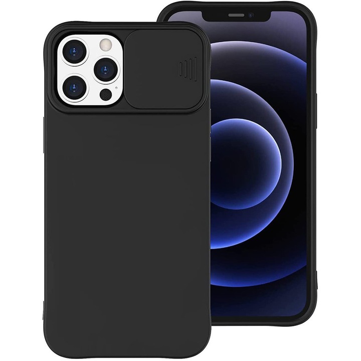Samsung Galaxy A32 4G / A32 LTE-vel kompatibilis G-Tech szilikon lencse tok, hátlap és kamera védőtok, szilikon, fekete