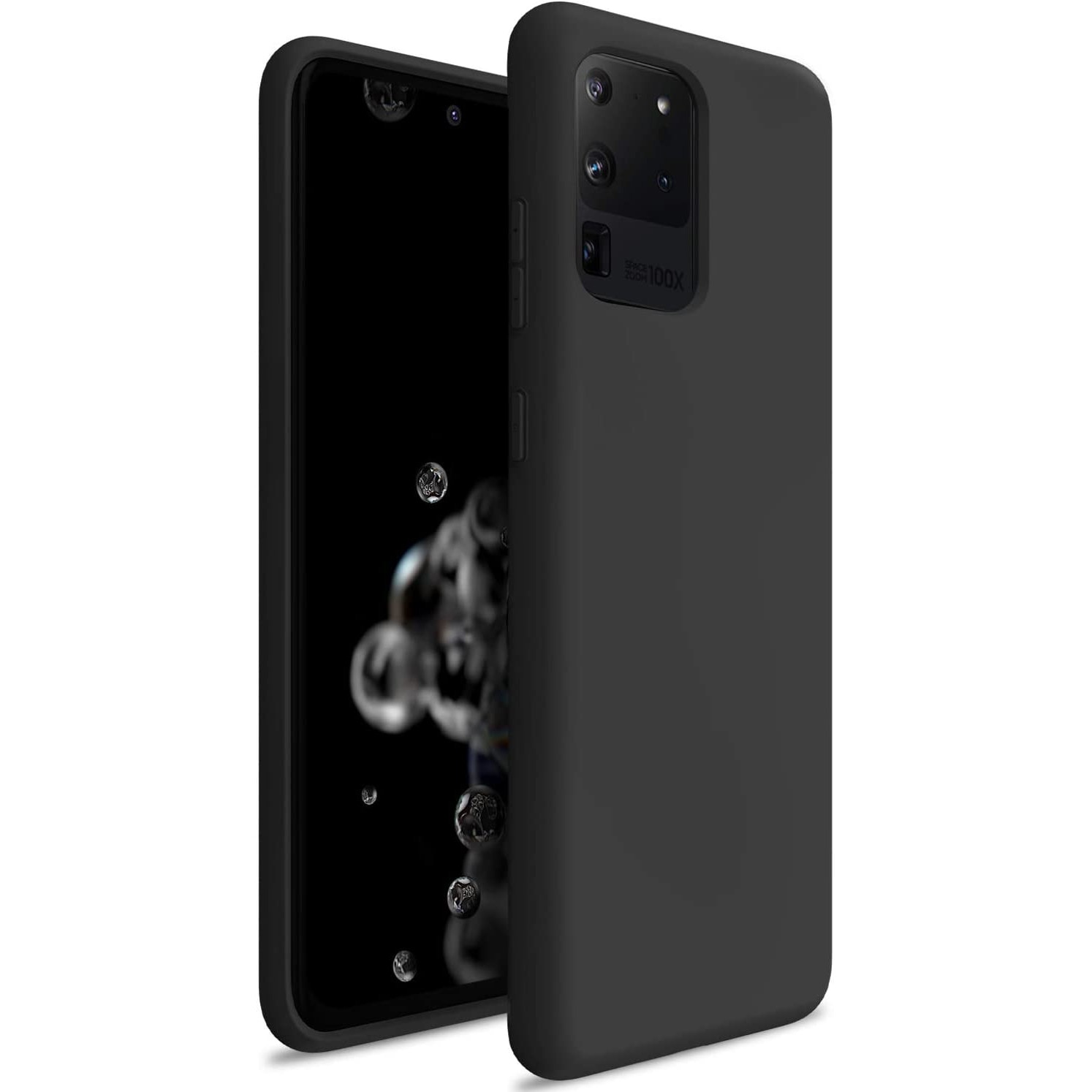 Husa din silicon ultra-slim MATA cu microfibra pe interior, compatibila cu Samsung Galaxy S20 Ultra 5G / Neagra