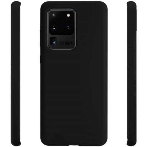 Husa din silicon ultra-slim MATA cu microfibra pe interior, compatibila cu Samsung Galaxy S20 Ultra 5G / Neagra