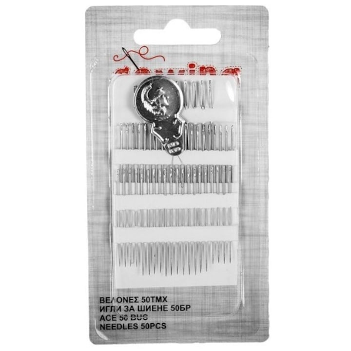 Ace de cusut diferite dimensiuni, 50 bucati