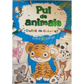 Pui de animale - carte de colorat Pui de animale - carte de colorat