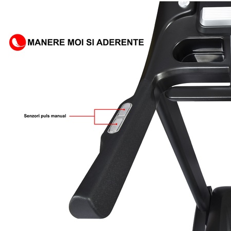 Banda de alergat electrica semiprofesionala Orion Race Y1000, greutate maxima utilizator 150kg, motor 3.5cp, bluetooth Fitshow, inclinare automata, pliabila pe cilindru