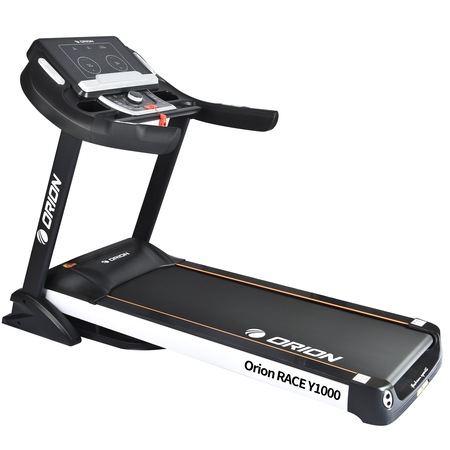 Banda de alergat electrica semiprofesionala Orion Race Y1000, greutate maxima utilizator 150kg, motor 3.5cp, bluetooth Fitshow, inclinare automata, pliabila pe cilindru