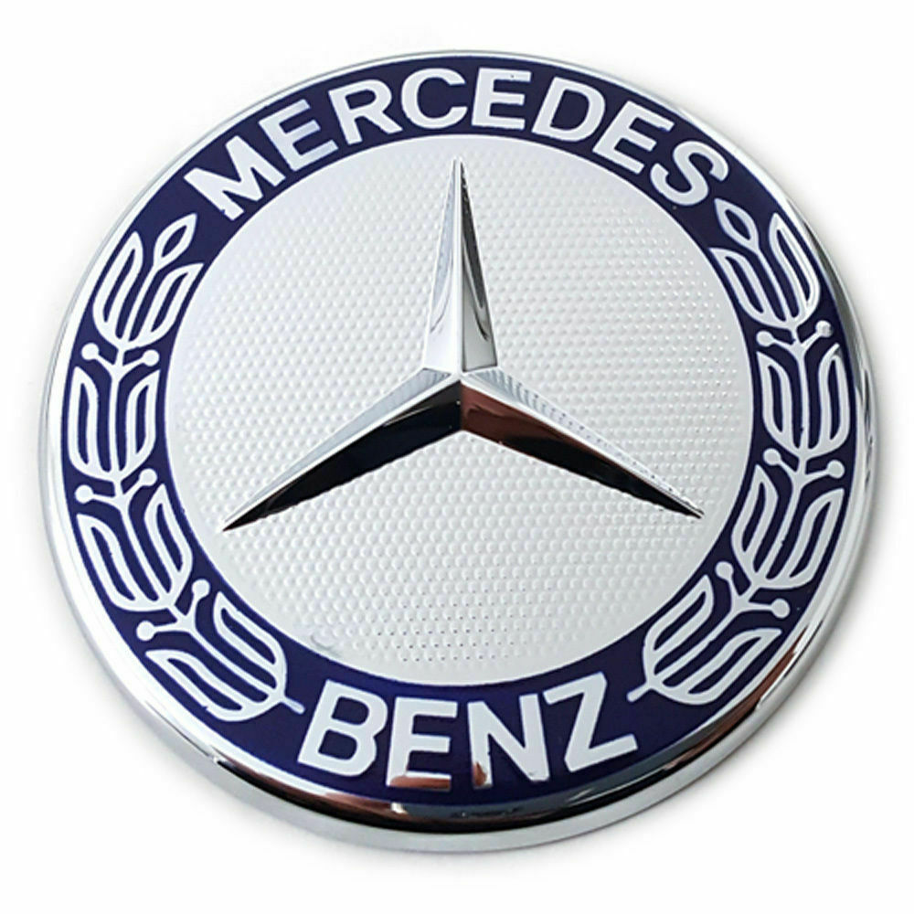 Insigna Mercedes star emblema 57mm argintiu albastru