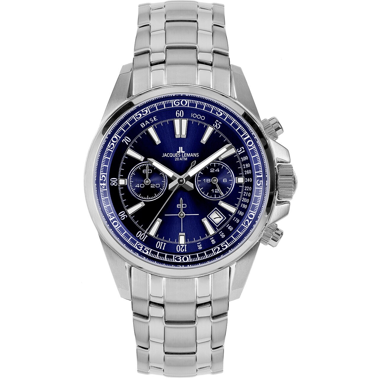 Ceas barbatesc Jacques Lemans 1-2117K, Quartz, 44mm, 20ATM