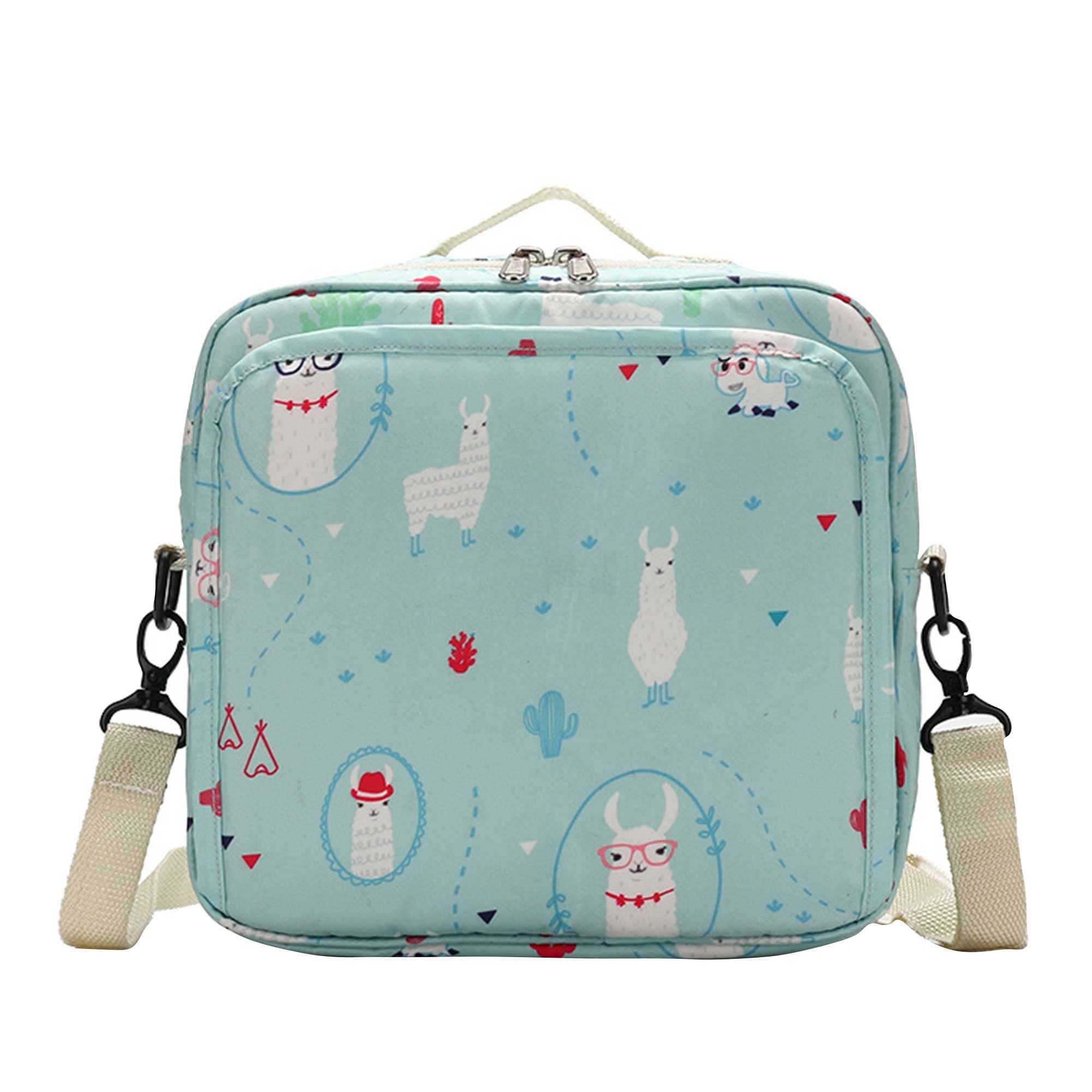 Geanta pentru mamici Bebumi, model W, verde, 22x23x10cm