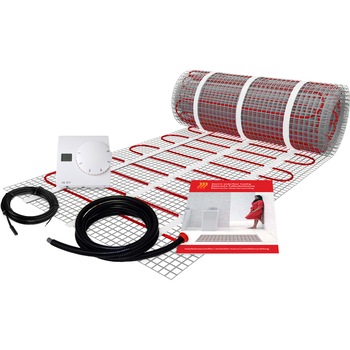 Pachet covor incalzire in pardoseala C&F Technics, 150W, termostat analogic MTH 811 cu senzor de pardoseala inclus, 1 m² Pachet covor incalzire in pardoseala C&F Technics, 150W, termostat analogic MTH 811 cu senzor de pardoseala inclus, 1 m²