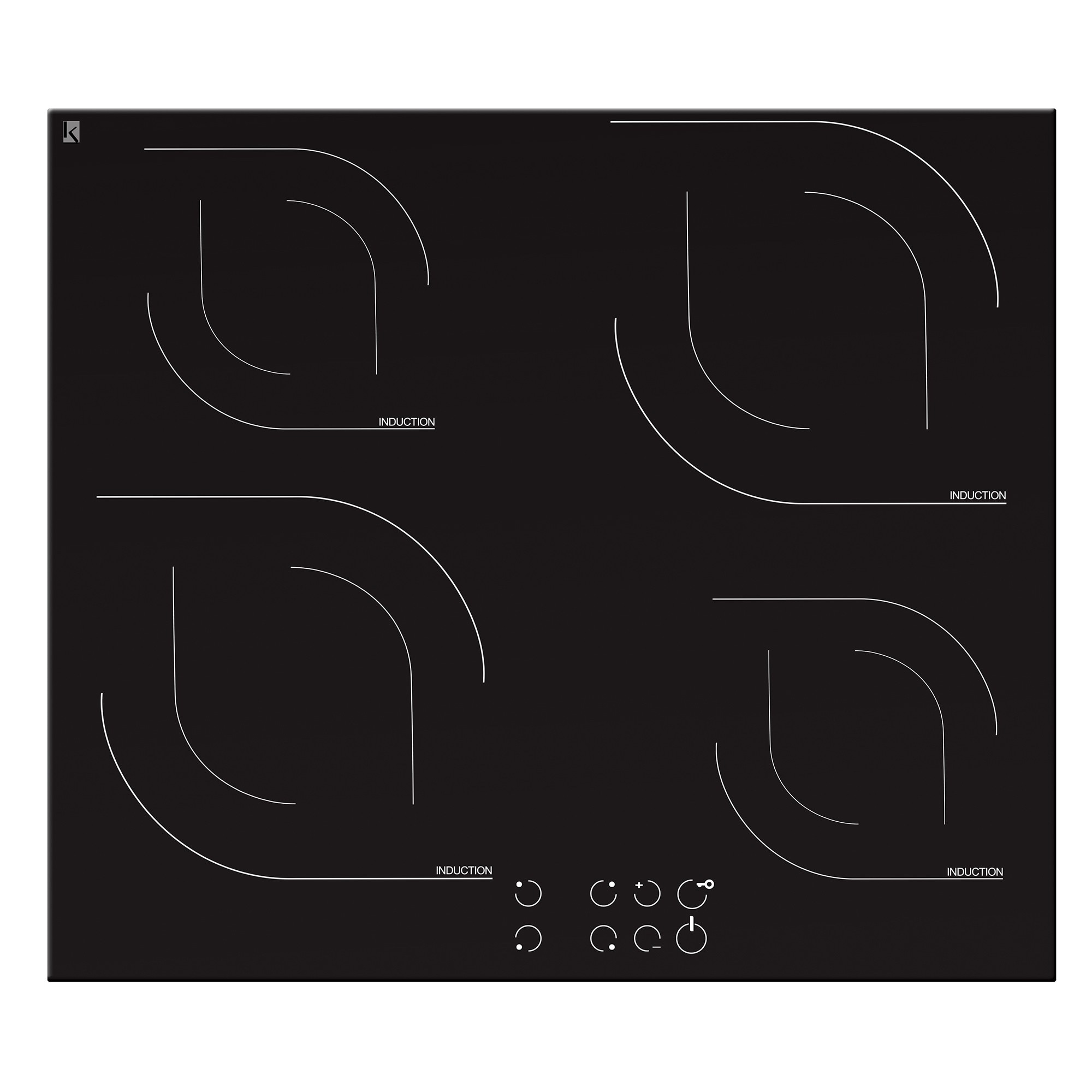 Plita inductie Pyramis NEKKAR, Touch Control, 4 zone duble de gatit, booster