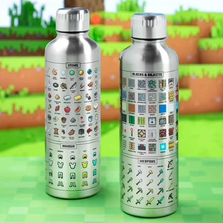 Minecraft Thermo pohár, 500ml, Szürke