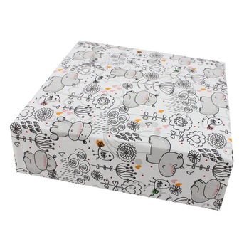 Cearceaf Prichindel, patut 120x60 cm, hipopotam gri Cearceaf Prichindel, patut 120x60 cm, hipopotam gri