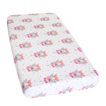 Cearceaf Prichindel, patut 120x60 cm, Printesa Fluture Cearceaf Prichindel, patut 120x60 cm, Printesa Fluture