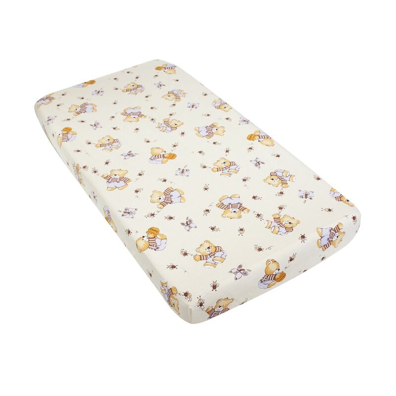 Cearceaf Prichindel, patut 120x60 cm, ursulet brownie