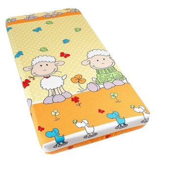 Cearceaf Prichindel, patut 120x60 cm, oite, portocaliu Cearceaf Prichindel, patut 120x60 cm, oite, portocaliu