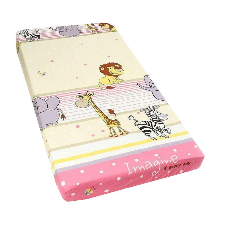 Cearceaf Prichindel, patut 120x60 cm, safari roz