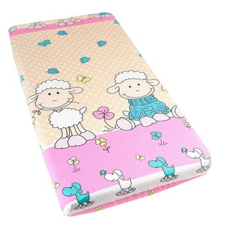 Cearceaf Prichindel, patut 120x60 cm, oite roz Cearceaf Prichindel, patut 120x60 cm, oite roz