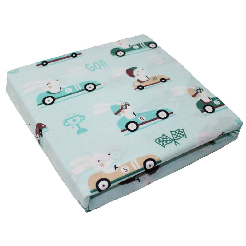 Cearceaf Prichindel, patut 120x60 cm, Bunny cu masina