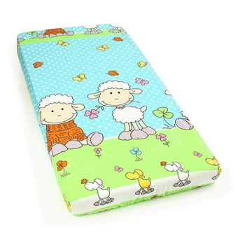 Cearceaf Prichindel, patut 120x60 cm, oite turcoaz Cearceaf Prichindel, patut 120x60 cm, oite turcoaz