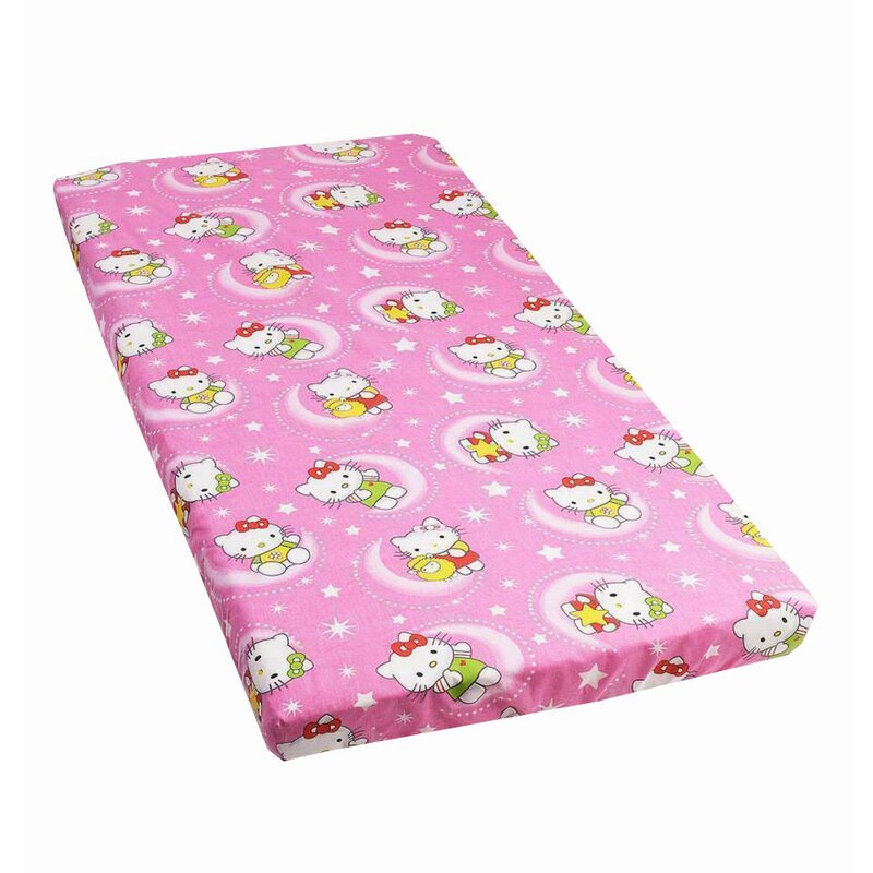 Cearceaf Prichindel, patut 120x60 cm, Hello Kitty , roz inchis