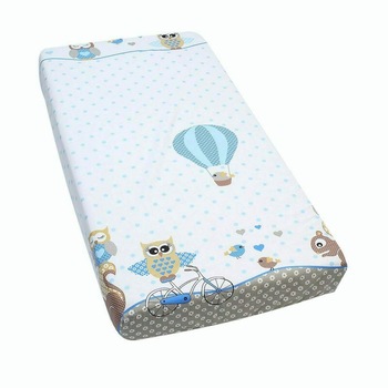 Cearceaf Prichindel, patut 120x60 cm, Bufinte mari albastre Cearceaf Prichindel, patut 120x60 cm, Bufinte mari albastre