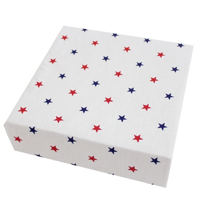 Cearceaf Prichindel, patut 120x60 cm, stelute rosii