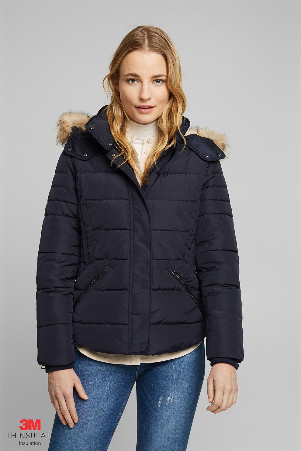 Esprit, Geaca cu gluga detasabila, Bleumarin