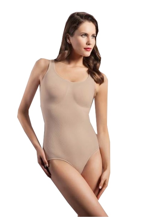 Дамско боди NBB, широки презрамки, Бежов