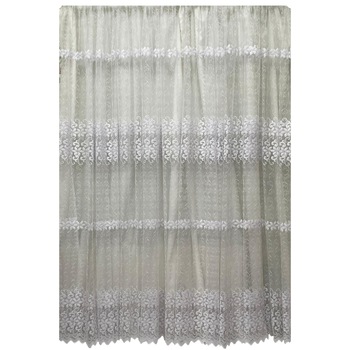 Perdea alba brodata, din colectia  Perdea alba brodata, din colectia