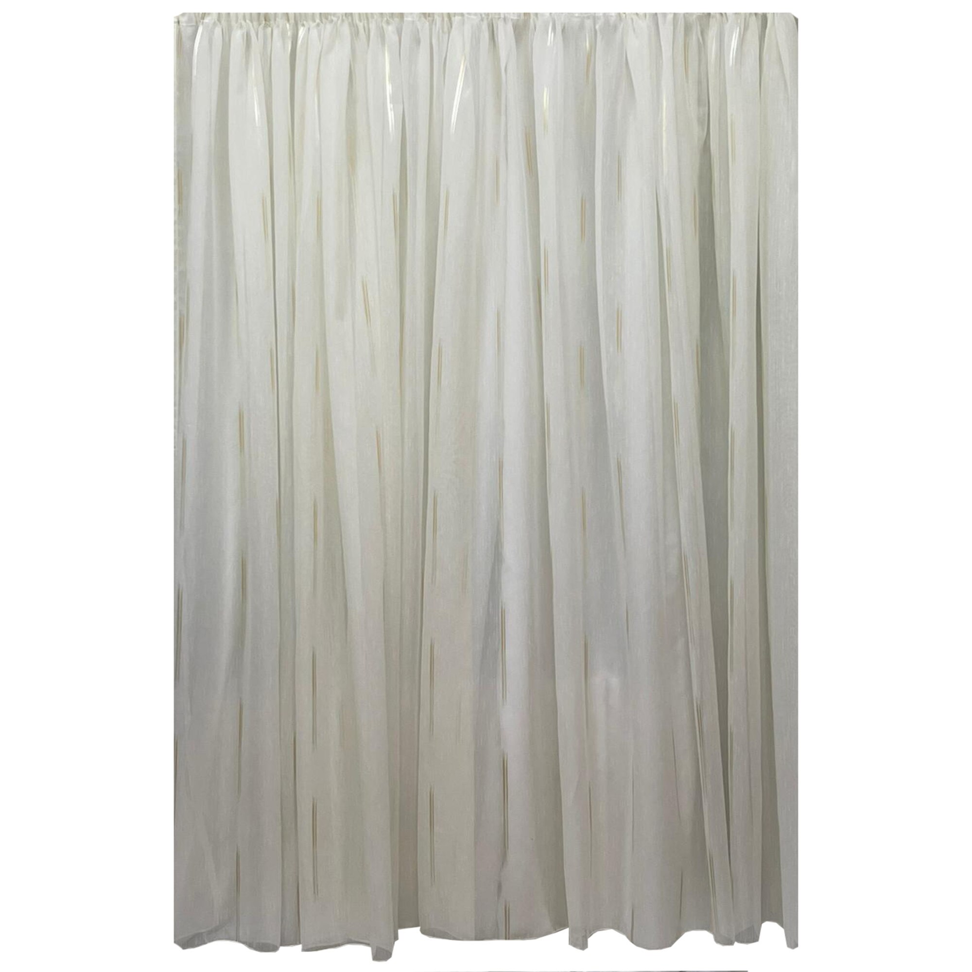 Perdea ivoire cu linii duble ivoire/capuccino gold din colectia 