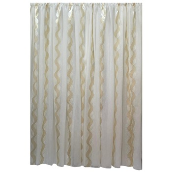 Perdea ivoire cu model capuccino gold din colectia  Perdea ivoire cu model capuccino gold din colectia