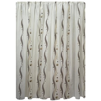 Perdea ivoire cu model maro din colectia  Perdea ivoire cu model maro din colectia