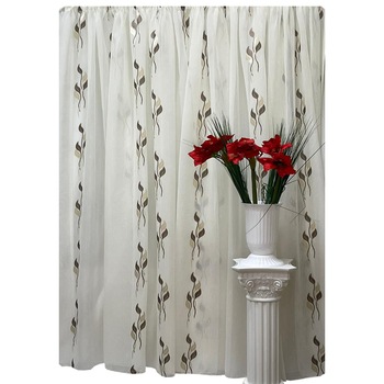 Perdea ivoire cu model maro din colectia  Perdea ivoire cu model maro din colectia