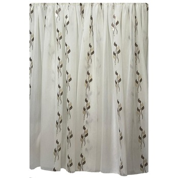 Perdea ivoire cu model maro din colectia  Perdea ivoire cu model maro din colectia